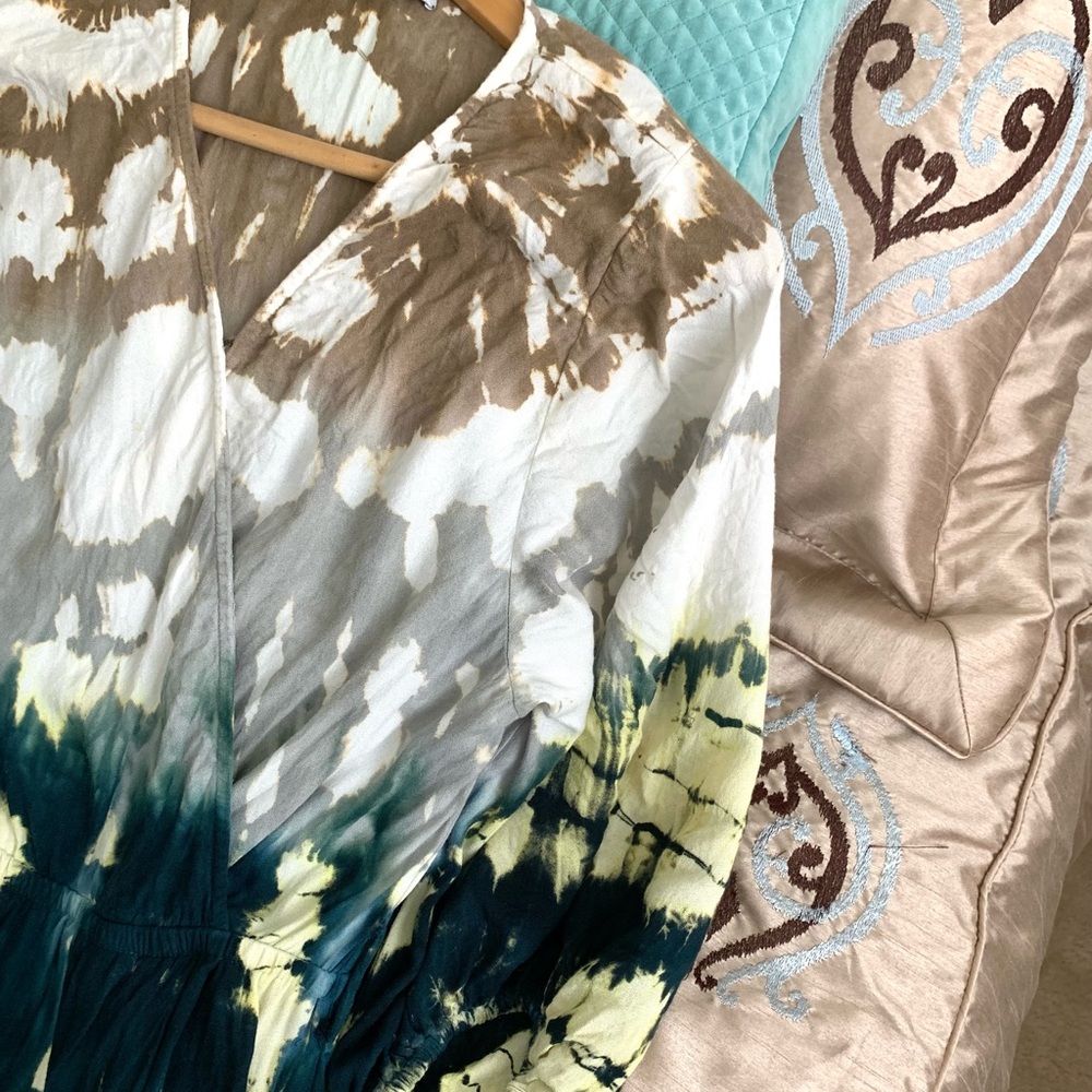 YFB Tie Dye Island Faux Wrap Maxi Dress - Picture 4 of 11